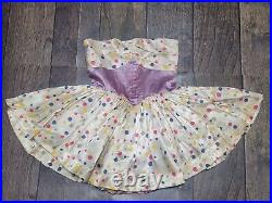 Burlesque Costume Satin Polkadot Dress Circus Ballet Dance Showgirl Flaws 40s