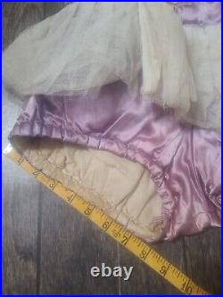 Burlesque Costume Satin Polkadot Dress Circus Ballet Dance Showgirl Flaws 40s