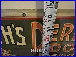 C1905 Vintage Derby Dog Biscuits Store Advertising Old Sign Antique Circus Clown