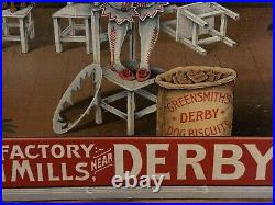 C1905 Vintage Derby Dog Biscuits Store Advertising Old Sign Antique Circus Clown