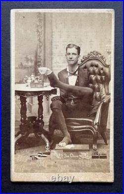CHARLES B. TRIPP Armless Wonder, CDV Photo by Chapmann Sideshow Circus Freak