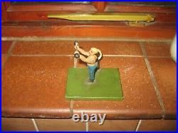 CIRCUS STRONGMAN LIVE STEAM ACCESSORY 1890's ANTIQUE TIN TOY GERMANY TINPLATE