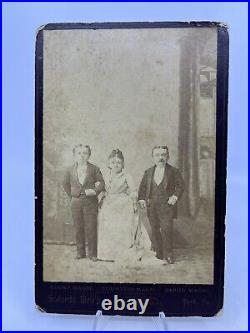 Cabinet Card Baron & Count Magri Countess Magri 1880s Antique Midget Circus RARE