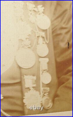 Cabinet Card Charles Blondin Acrobat Niagara Falls Tightrope Photo Circus Medal