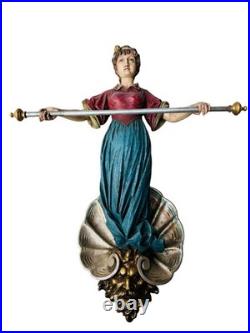 Calliope Wagon Figure Woman Circus Parade Banner Holder