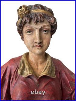 Calliope Wagon Figure Woman Circus Parade Banner Holder