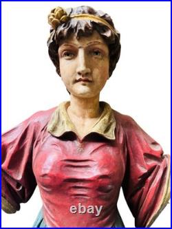 Calliope Wagon Figure Woman Circus Parade Banner Holder