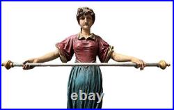 Calliope Wagon Figure Woman Circus Parade Banner Holder