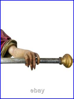 Calliope Wagon Figure Woman Circus Parade Banner Holder