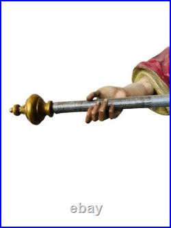 Calliope Wagon Figure Woman Circus Parade Banner Holder