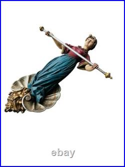 Calliope Wagon Figure Woman Circus Parade Banner Holder