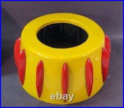 Carnival Circus lighting fixture Ceiling Wall original 11x6 vtg Park Paint