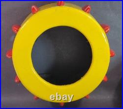 Carnival Circus lighting fixture Ceiling Wall original 11x6 vtg Park Paint