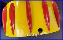 Carnival Circus lighting fixture Ceiling Wall original 11x6 vtg Park Paint