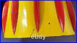 Carnival Circus lighting fixture Ceiling Wall original 11x6 vtg Park Paint