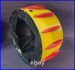 Carnival Circus lighting fixture Ceiling Wall original 11x6 vtg Park Paint