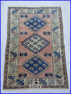 Caucasian Antique Rug 19th Century Blue Stars Carpet Rug