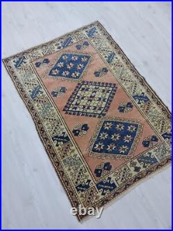 Caucasian Antique Rug 19th Century Blue Stars Carpet Rug