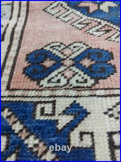 Caucasian Antique Rug 19th Century Blue Stars Carpet Rug