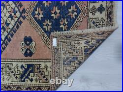 Caucasian Antique Rug 19th Century Blue Stars Carpet Rug