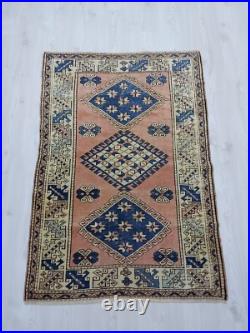 Caucasian Antique Rug 19th Century Blue Stars Carpet Rug