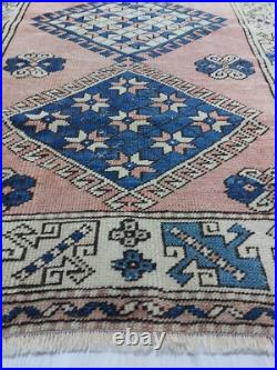 Caucasian Antique Rug 19th Century Blue Stars Carpet Rug