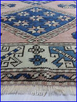 Caucasian Antique Rug 19th Century Blue Stars Carpet Rug