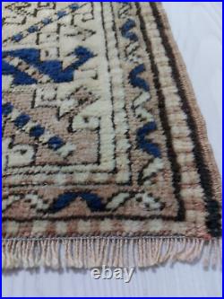 Caucasian Antique Rug 19th Century Blue Stars Carpet Rug