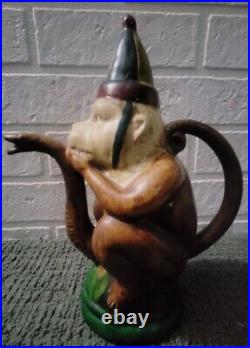 Ceramic Circus Monkey Antique Vintage Figure Unusual withCrazing