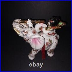 Ceramic Satsuma Circus Elephant Vintage Antique Japanese Art Sculptures