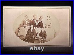 Circus CDV Of The Most Famous Siamese Twins Chang & Eng + Wives P. T. Barnum