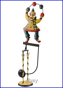 Circus Clown Classic Sky Hook Teeter Totter 24 Tin Balance Folk Art Toy