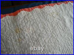 Circus Clown Elephant Lion Child Baby Crib Vintage Quilt Handmade Large 46X64