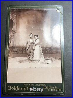 Circus Performer? MIDGET MAJOR LITTLEFINGER AND WIFE- AUTOGRAPHED-ST. LOUIS, MO