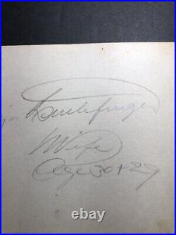 Circus Performer? MIDGET MAJOR LITTLEFINGER AND WIFE- AUTOGRAPHED-ST. LOUIS, MO