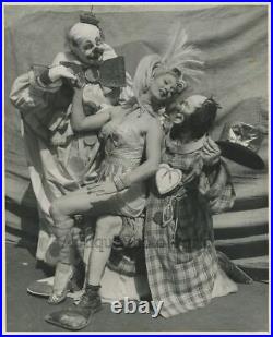 Circus clowns Felix Adler Paul Jerome antique art photo