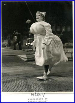 Clown performer w huge bosom circus sideshow vintage art photo by Edward Quigley