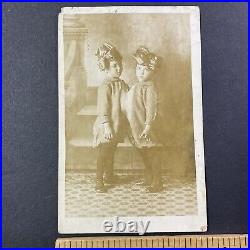 Cojoined Twins The Cuban Twins Postcard Antique 1912 Havana Circus Siamese X1227