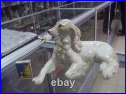 Dog Cocker Spaniel Vintage USSR russian Lomonosov LFZ porcelain figurine 8895c