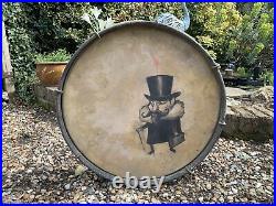 Dr Strange Painting On Antique Drum Circus Curio Macabre Bizarre Interior Design