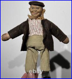 Early Antique Schoenhut Humpty Dumpty Circus Toy Hobo 7 Tall Original Hobo