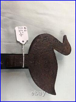 Early antique iron duck knock down shooting gallery target. Unknown manf. # 6