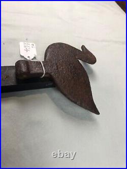Early antique iron duck knock down shooting gallery target. Unknown manf. # 6