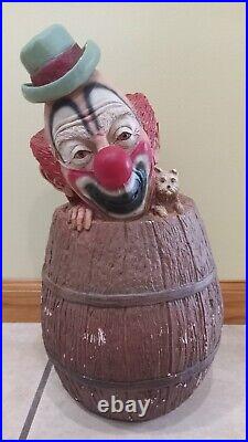 Esco 1991 Lou Jacobs Clown In A Barrel, Used Condition Ringling Brothers