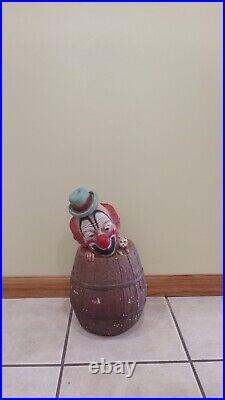 Esco 1991 Lou Jacobs Clown In A Barrel, Used Condition Ringling Brothers