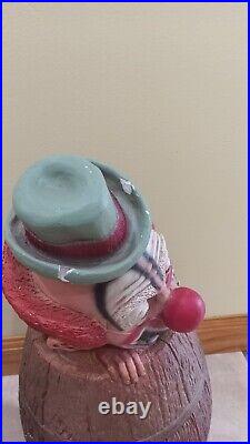 Esco 1991 Lou Jacobs Clown In A Barrel, Used Condition Ringling Brothers