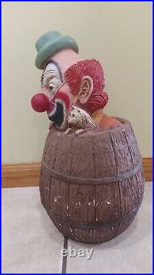 Esco 1991 Lou Jacobs Clown In A Barrel, Used Condition Ringling Brothers