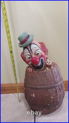 Esco 1991 Lou Jacobs Clown In A Barrel, Used Condition Ringling Brothers