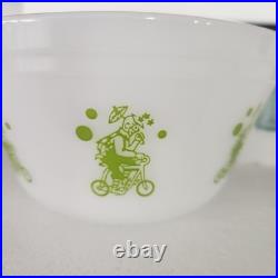 Federal Glass Circus Mixing Bowl Set Of 3, Elephant, Clown, Caged Tiger