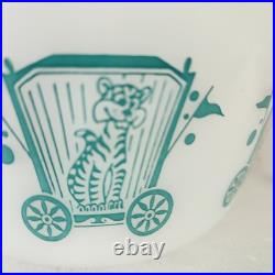 Federal Glass Circus Mixing Bowl Set Of 3, Elephant, Clown, Caged Tiger
